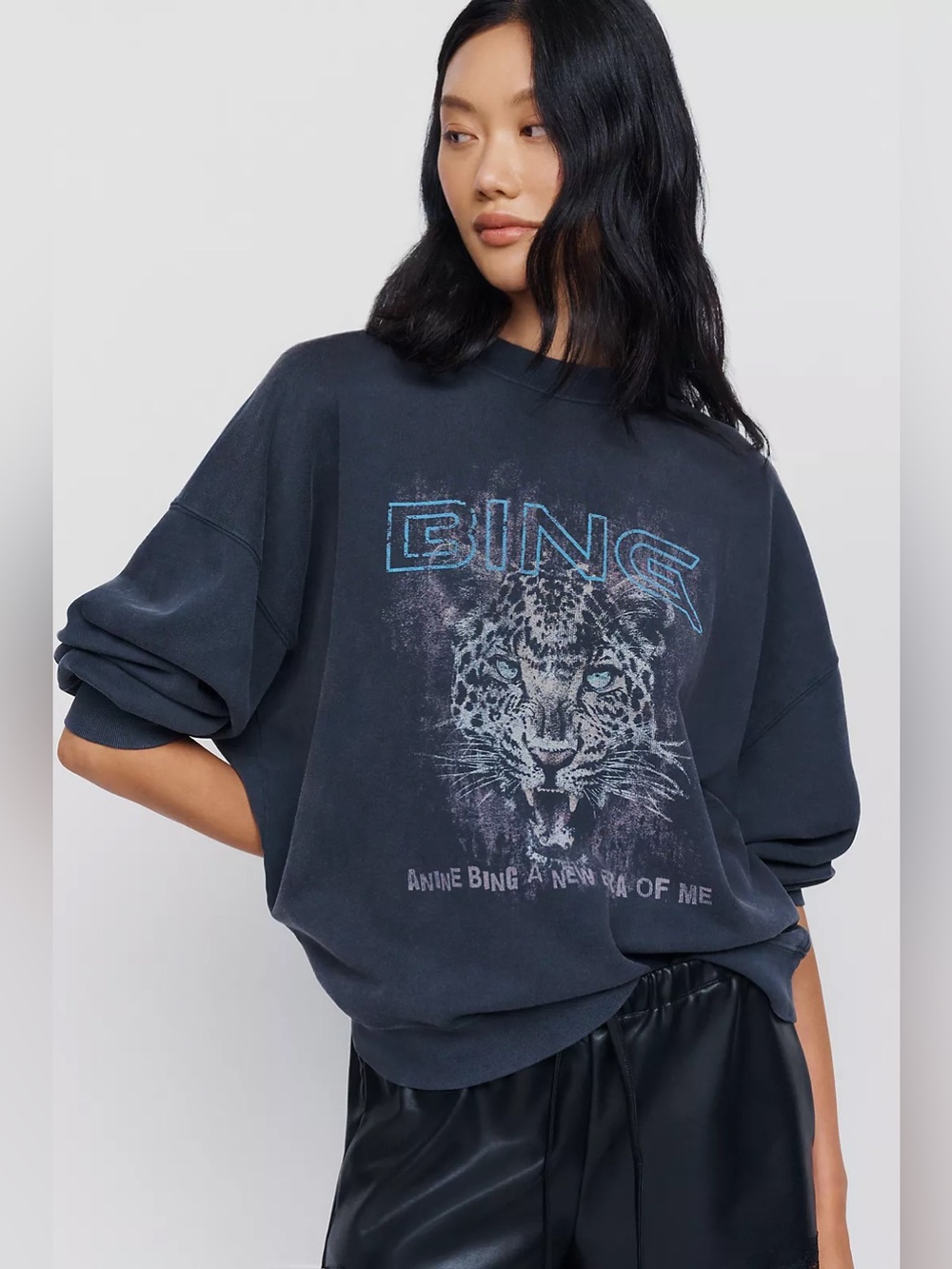NWT Anine Bing Miles Leo 100% Cotton Sweatshirt